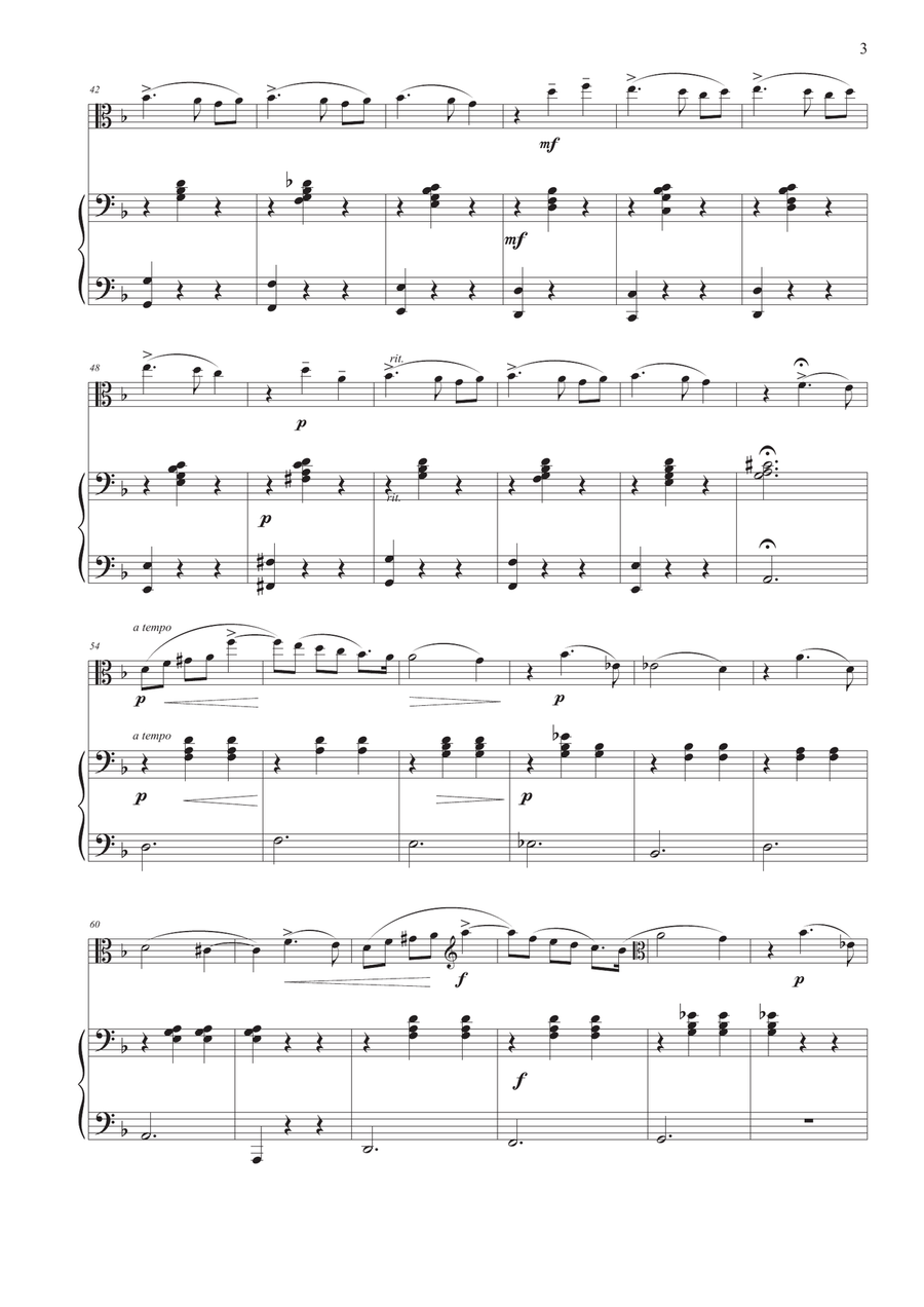Valse Sentimentale for Viola and Piano Valse Sentimentale for Viola and Piano Piano scores gallery preview page 3
