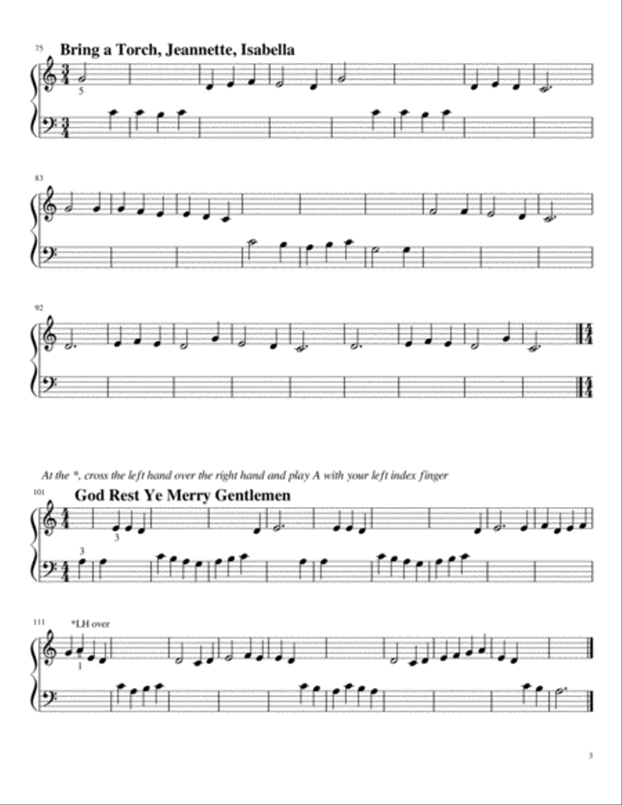 5-finger Christmas Piano Solos Piano Method scores gallery preview page 4