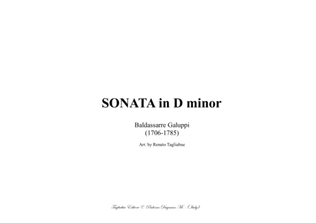 Book cover for GALUPPI - SONATA IN D minor - For organ