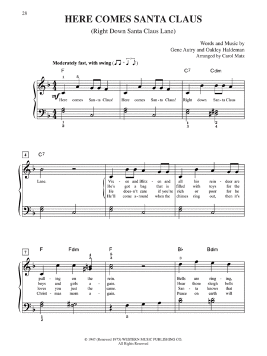 Selections from The Polar Express Easy Piano scores gallery preview page 4