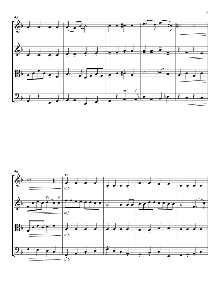 Sympathique String Quartet scores gallery preview page 5