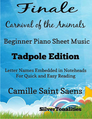 Book cover for Finale Carnival of the Animals Beginner Piano Sheet Music 2nd Edition