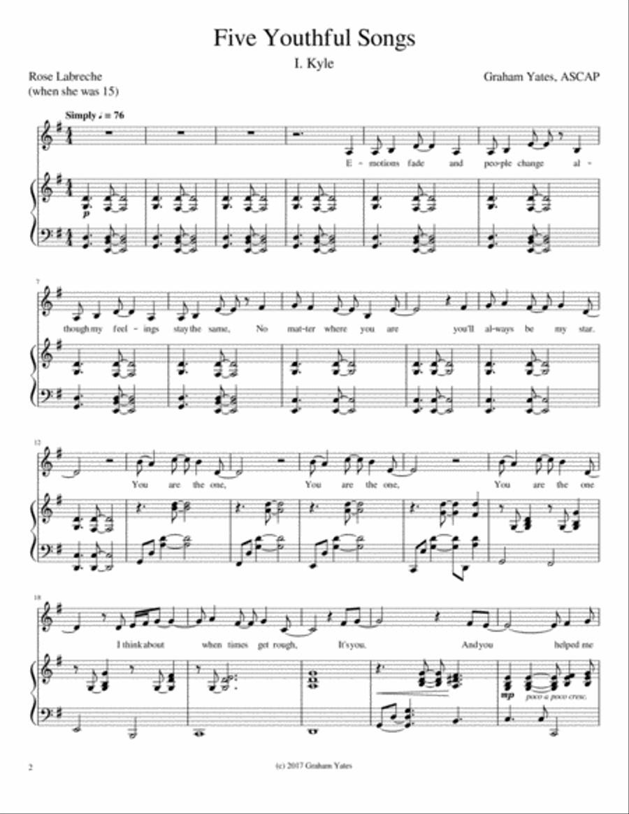 Five Youthful Songs Voice scores gallery preview page 4