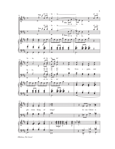 Alleluia, He Lives! (choral octavo)