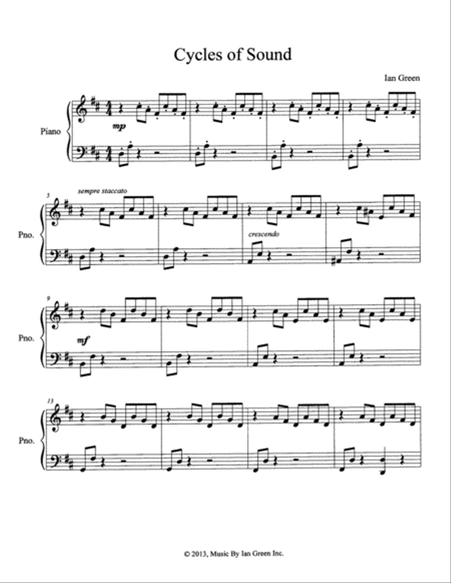 Cycles of Sound Cycles of Sound Piano Solo scores gallery preview page 1
