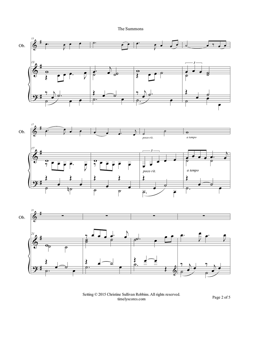 The Summons The Summons Piano scores gallery preview page 2