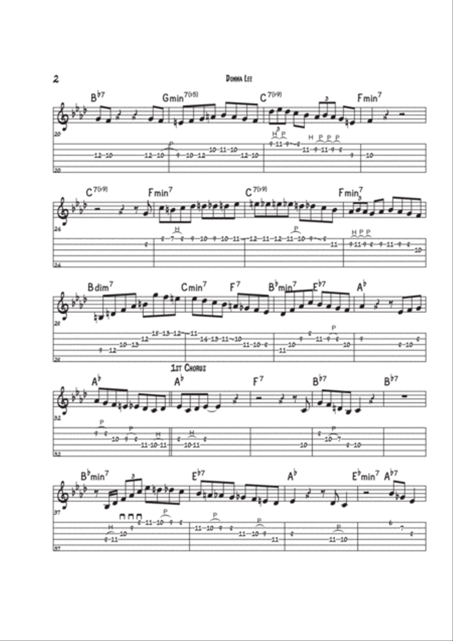 Donna Lee Electric Guitar scores gallery preview page 2