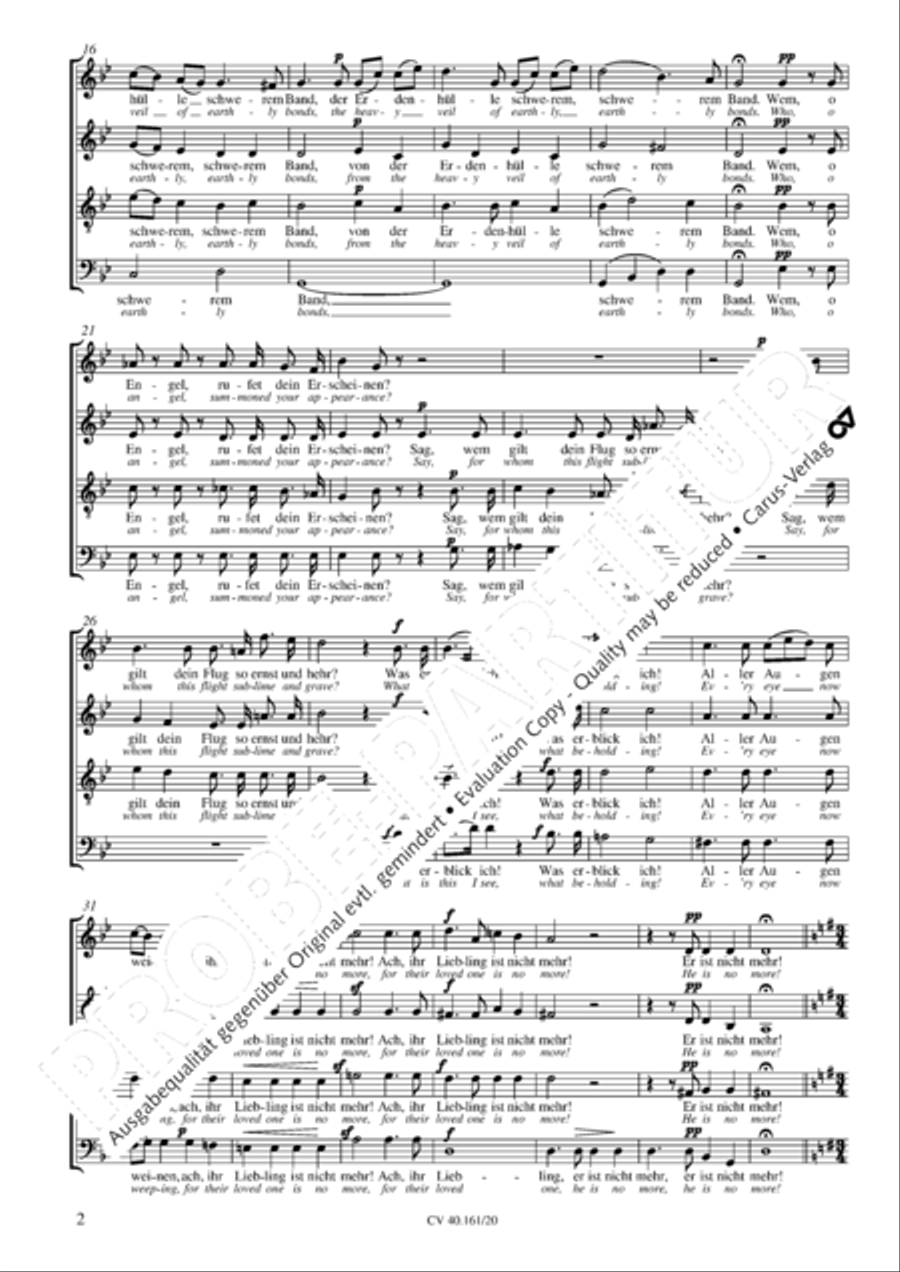 Have you seen him hov'ring near (Trauergesang) 4-Part scores gallery preview page 3