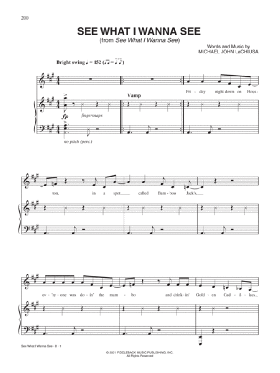 See What I Wanna See See What I Wanna See Piano, Vocal, Guitar scores gallery preview page 1