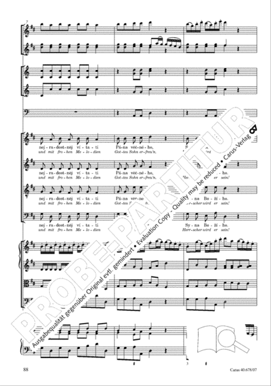 Missa pastoralis bohemica 4-Part scores gallery preview page 101