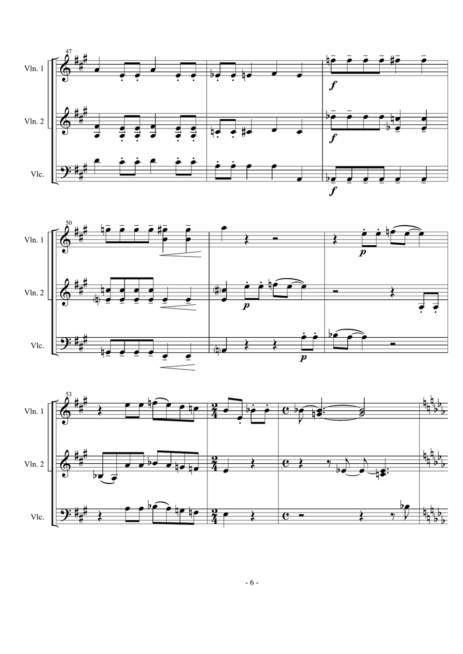 Bohemian Rhapsody String Trio scores gallery preview page 6