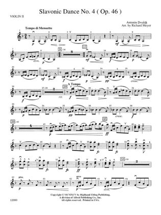 Slavonic Dance No. 4 (Op. 46): 2nd Violin