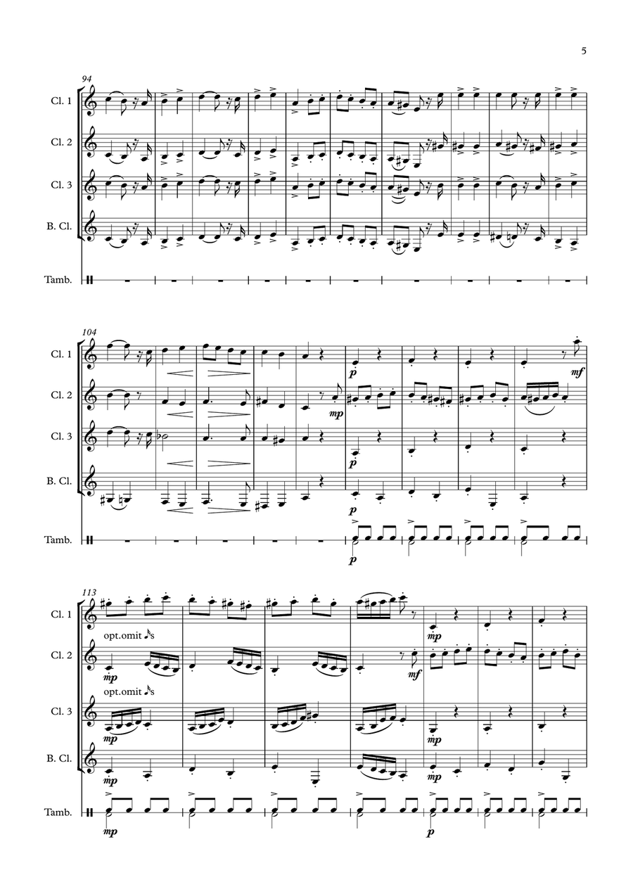 Farandole from "L'Arlesienne" for clarinet quartet image number null