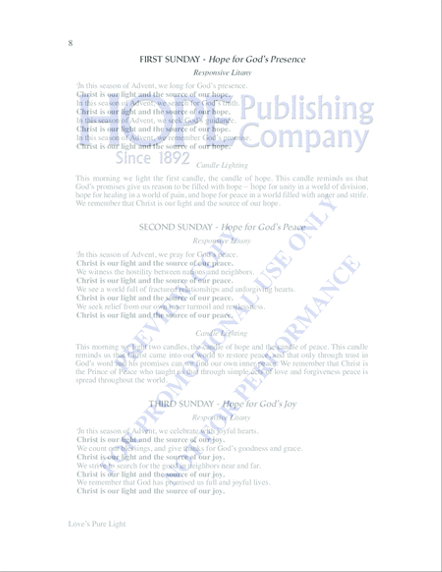 Love's Pure Light 3-Part scores gallery preview page 7