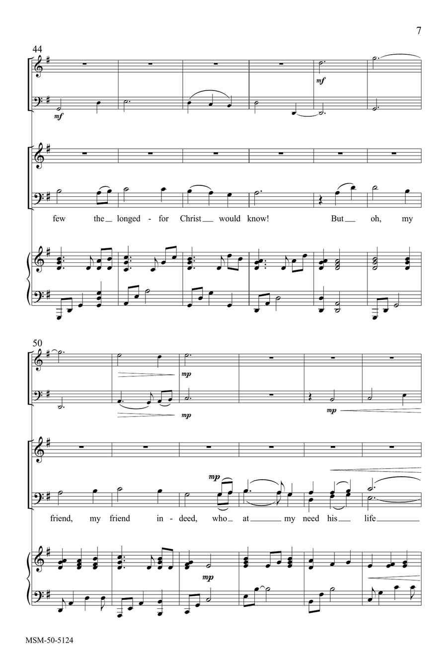 My Song Is Love Unknown 4-Part scores gallery preview page 7