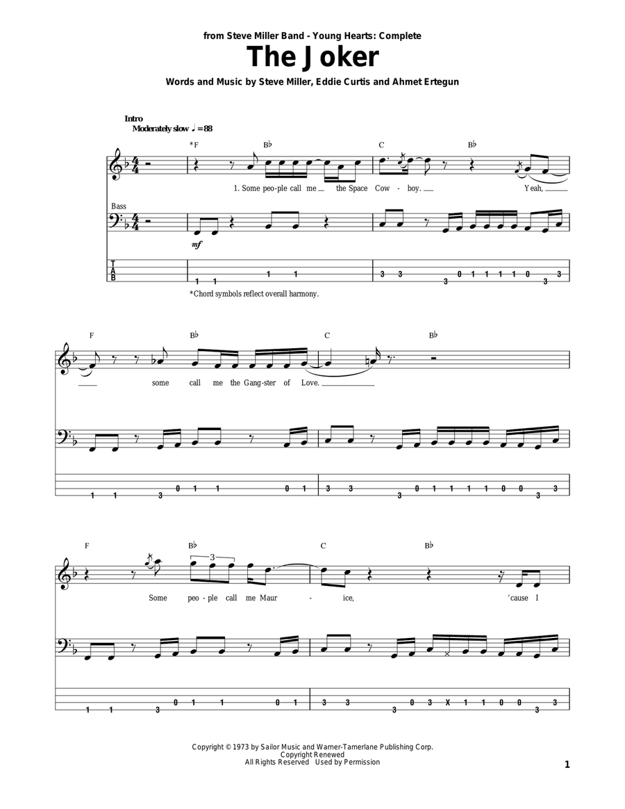 The Joker Acoustic Guitar scores gallery preview page 1