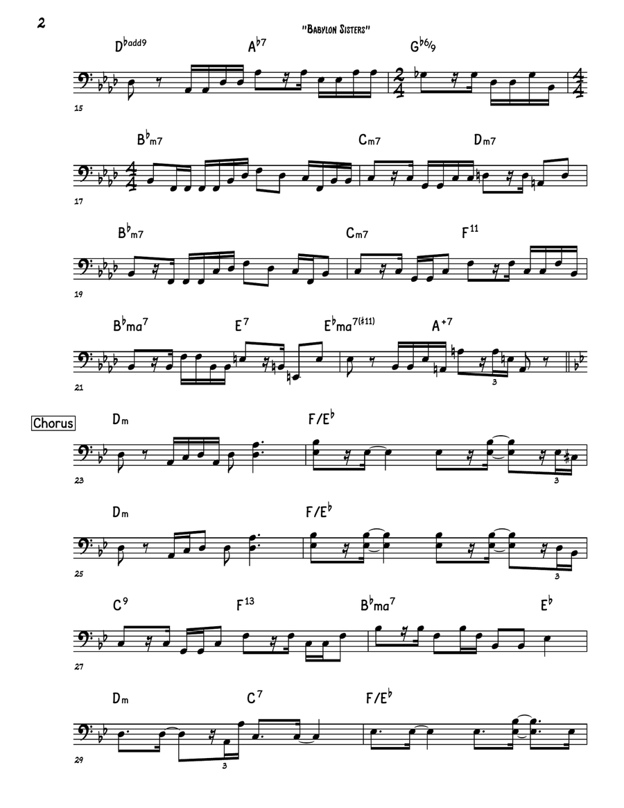 Babylon Sisters Acoustic Guitar scores gallery preview page 2