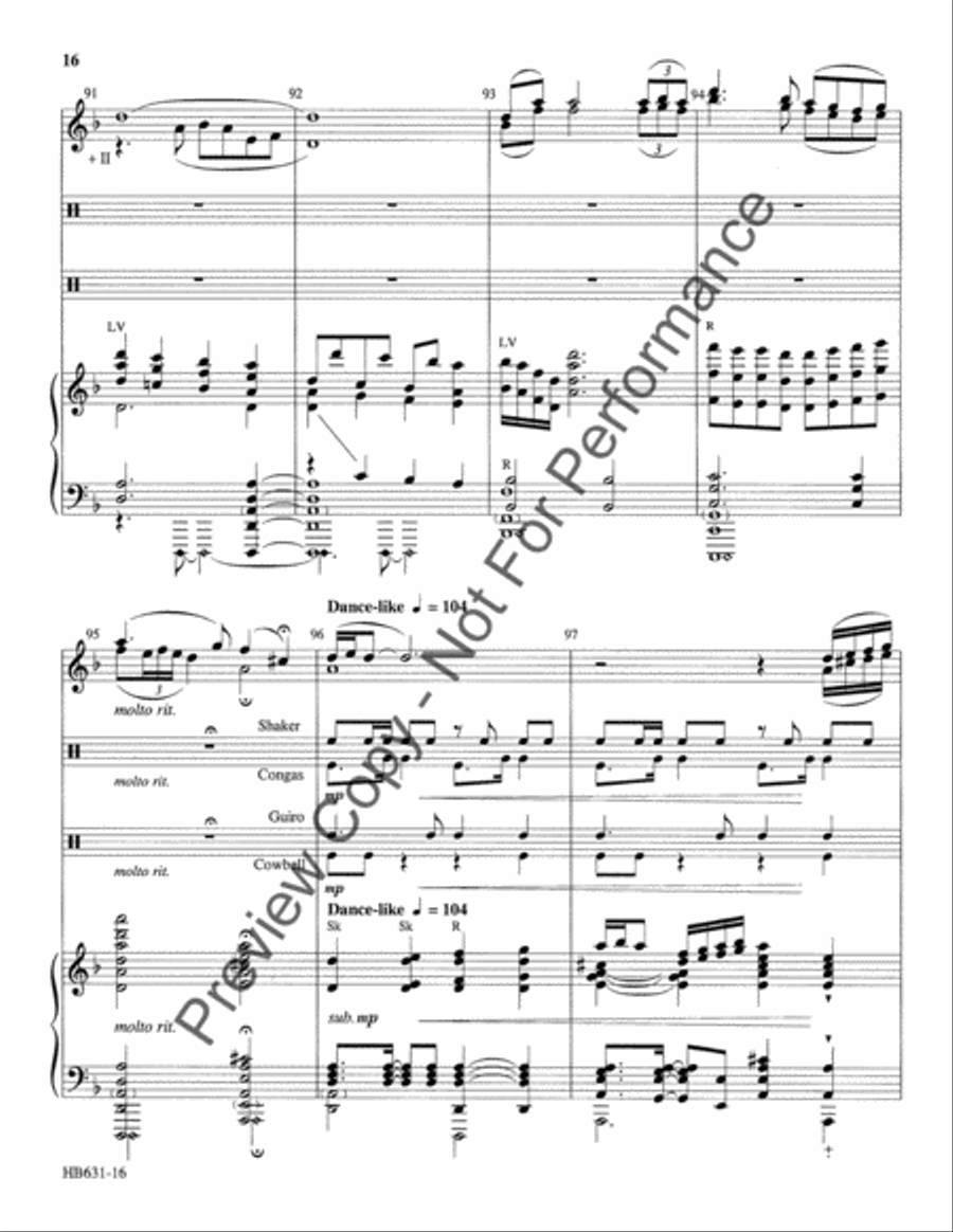 Serenata de Campanas - full score Handbell Choir scores gallery preview page 17