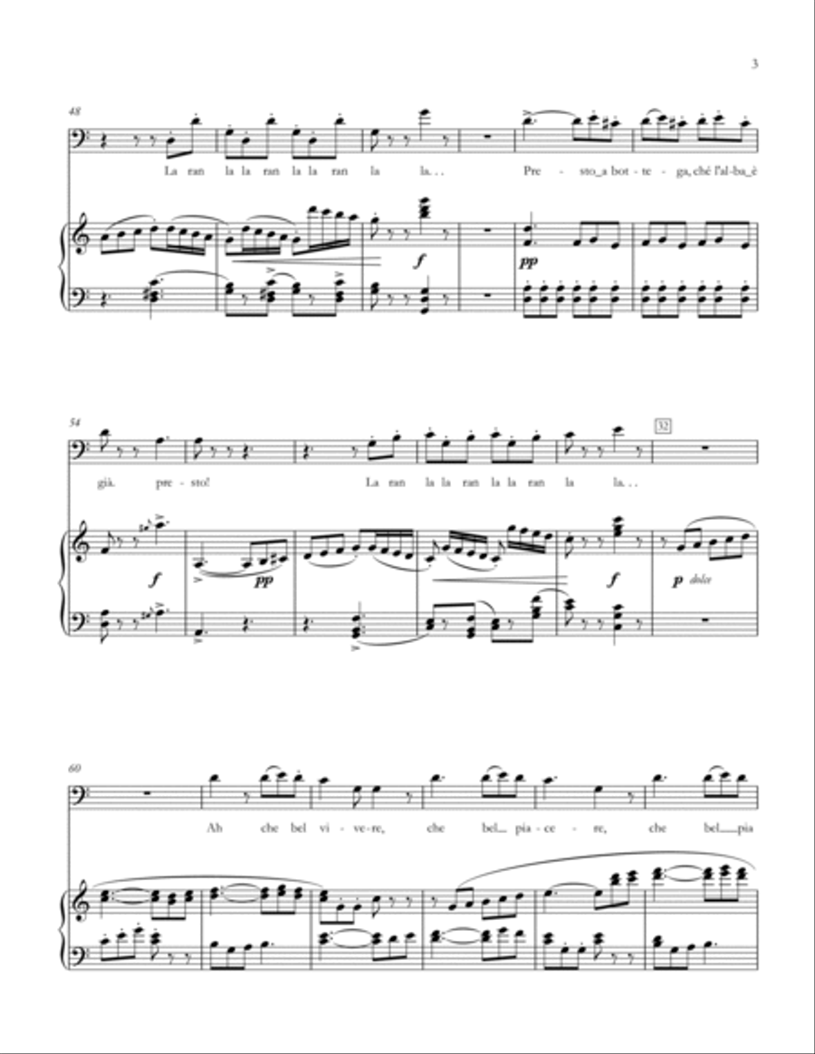 Largo al factotum (Figaro's aria) from Il barbiere di Siviglia - Accessible Accompaniments Edition Voice Solo scores gallery preview page 3