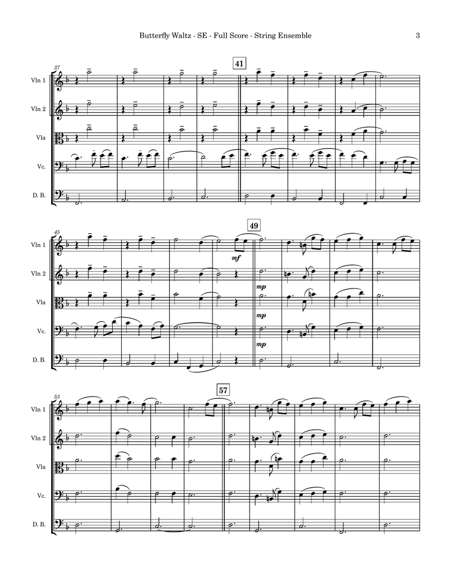 Butterfly Waltz Chamber Music scores gallery preview page 3