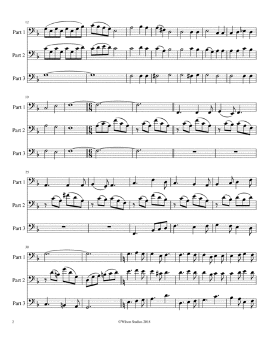 Fairest Lord Jesus Brass Ensemble scores gallery preview page 2