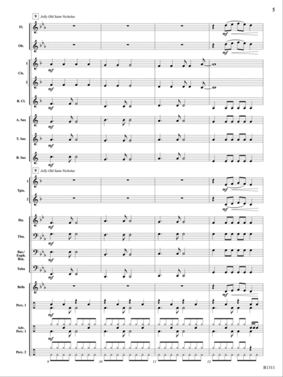Santa's Rockin' Holiday Mix: Score Concert Band scores gallery preview page 5