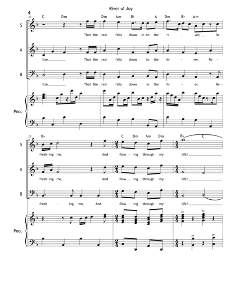 River of Joy (SAB) 3-Part scores gallery preview page 4