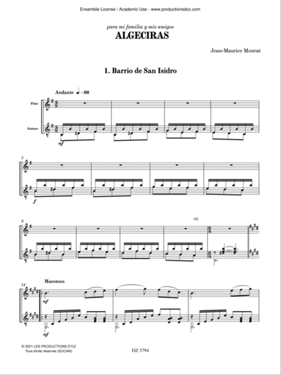 Algeciras Flute scores gallery preview page 3
