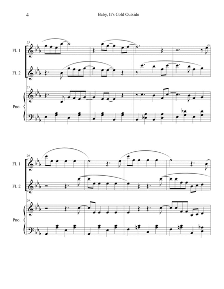 Baby, It's Cold Outside Woodwind Duet scores gallery preview page 4