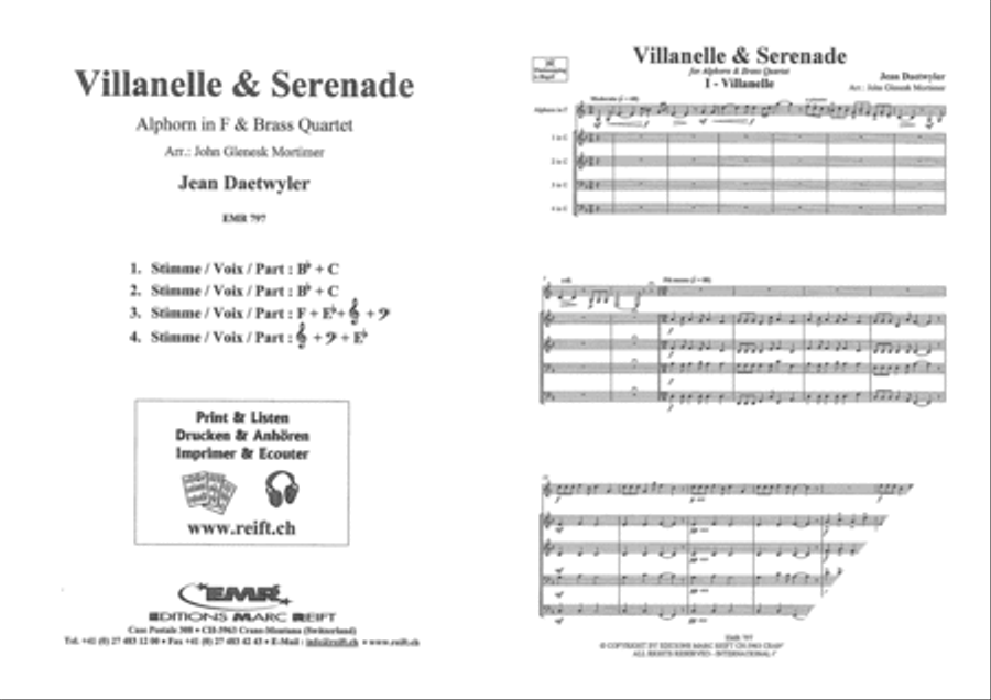 Villanelle & Serenade Villanelle & Serenade Brass Quartet scores gallery preview page 2