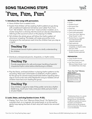 Fum, Fum, Fum Unison/opt. 2-Part Teacher Resource (Digital)