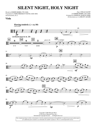 Book cover for Silent Night, Holy Night (from "carols For Choir And Congregation") - Viola