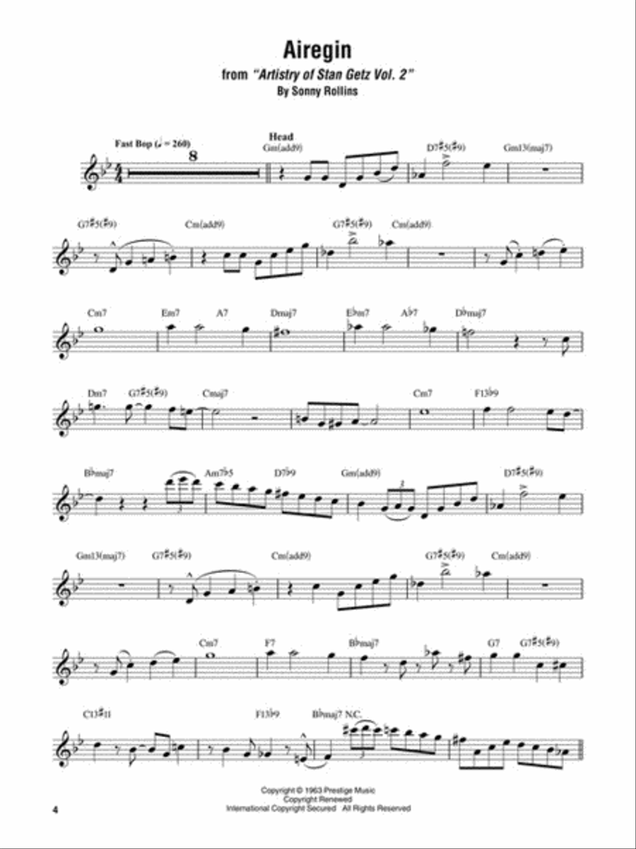 Stan Getz – Omnibook B-Flat Instrument scores gallery preview page 5