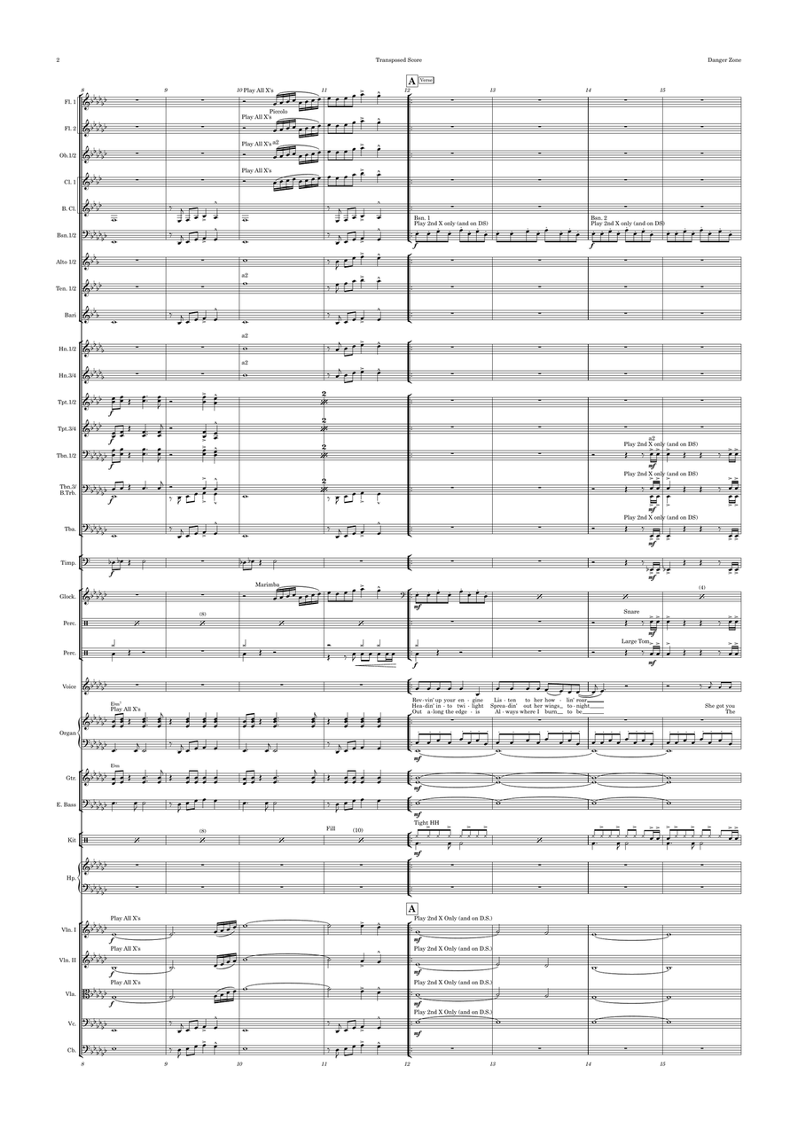 Danger Zone Full Orchestra scores gallery preview page 2
