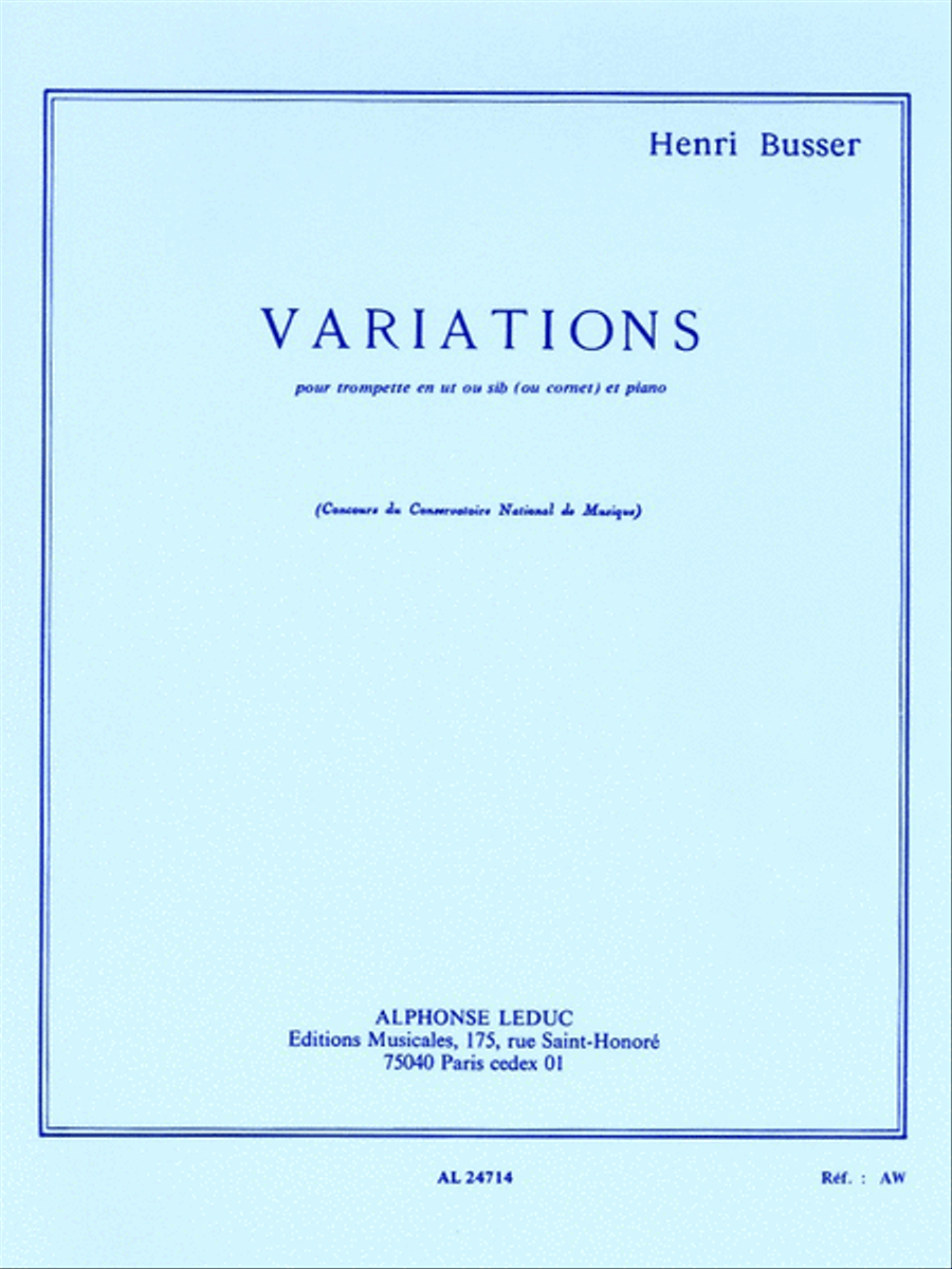 Variations Op. 53 (trumpet And Piano) Trumpet Solo scores gallery preview page 1