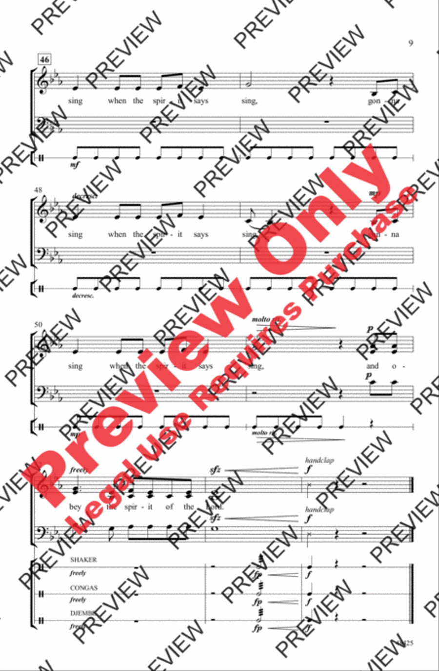 Gonna Sing Gonna Sing 3-Part scores gallery preview page 9