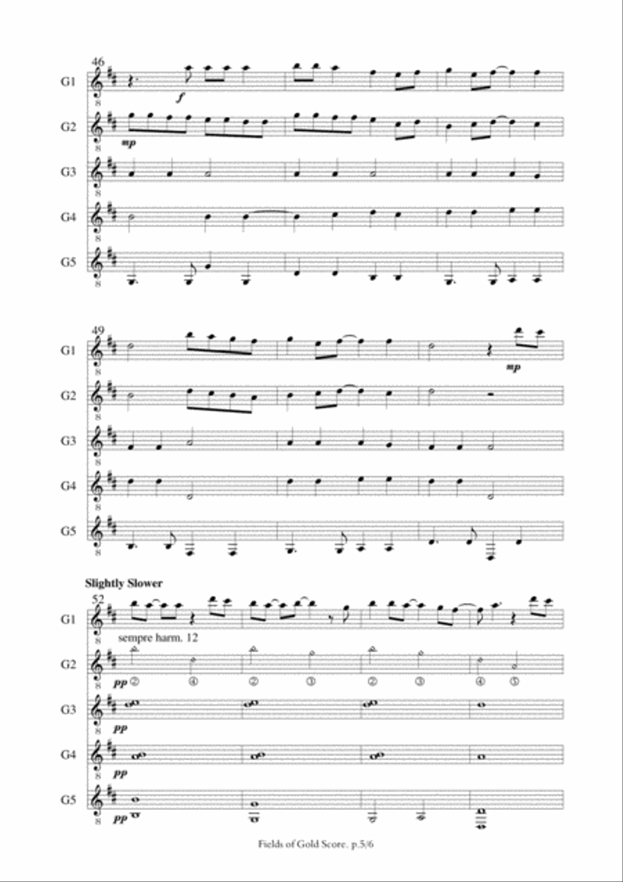 Fields Of Gold Small Ensemble scores gallery preview page 5