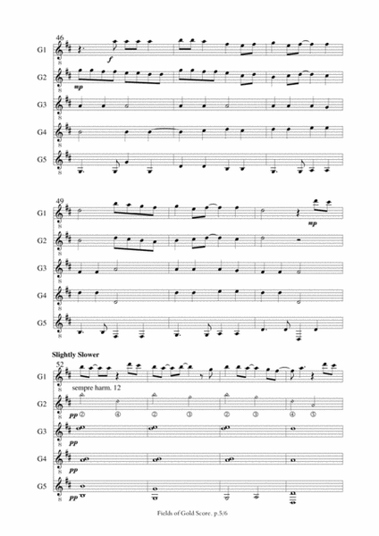 Fields Of Gold by Sting Electric Guitar - Digital Sheet Music