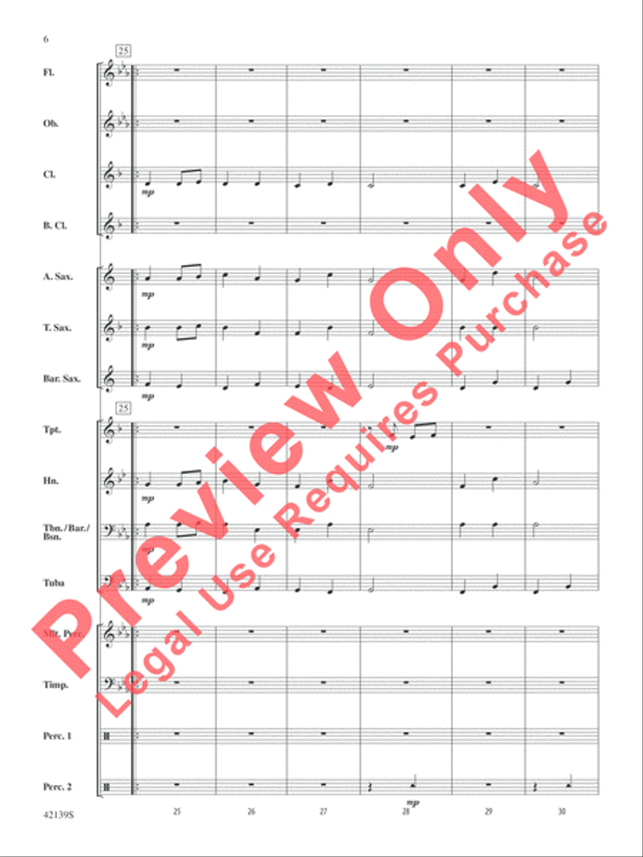 March for a Norwegian Penguin Concert Band scores gallery preview page 7