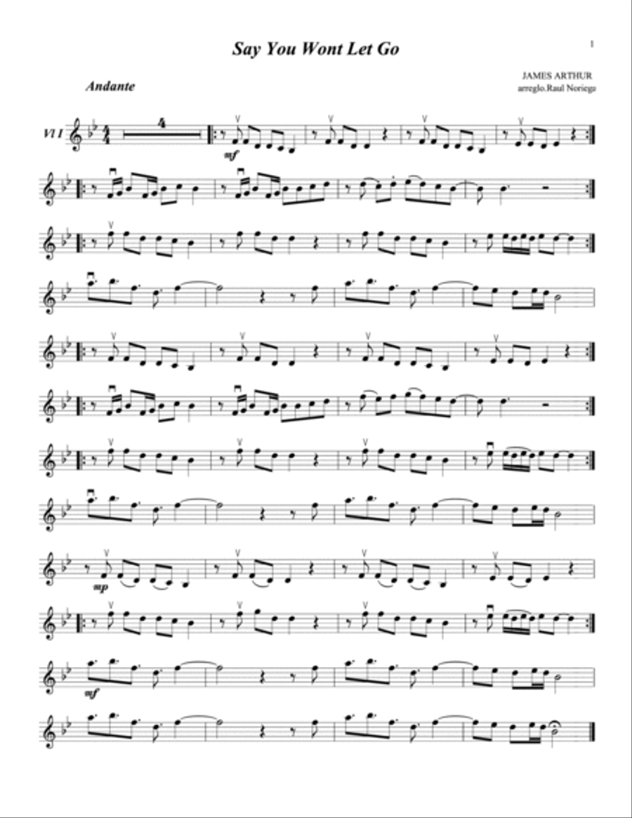 Say You Won't Let Go String Quartet scores gallery preview page 3