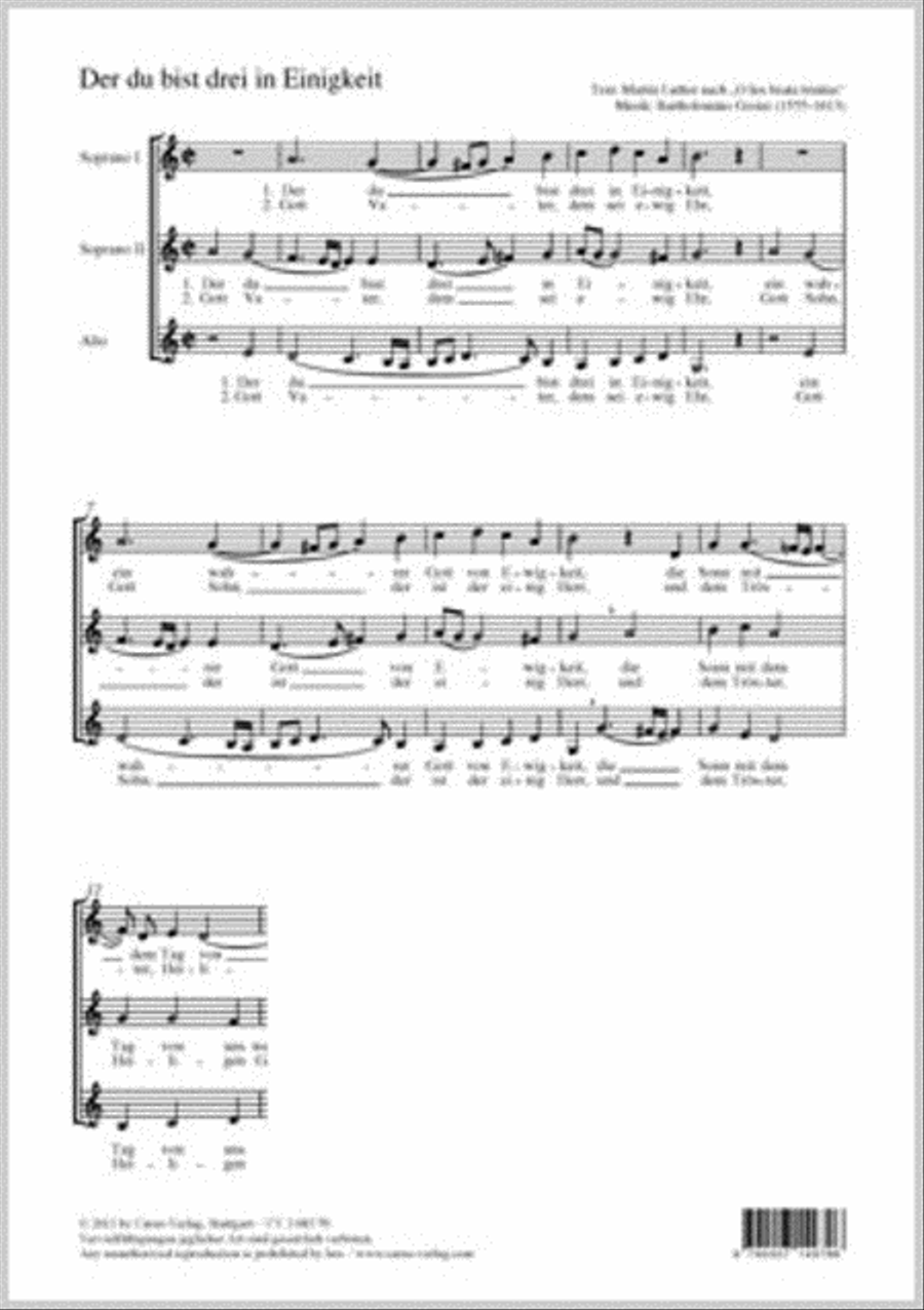Der du bist drei in Einigkeit SSA scores gallery preview page 1
