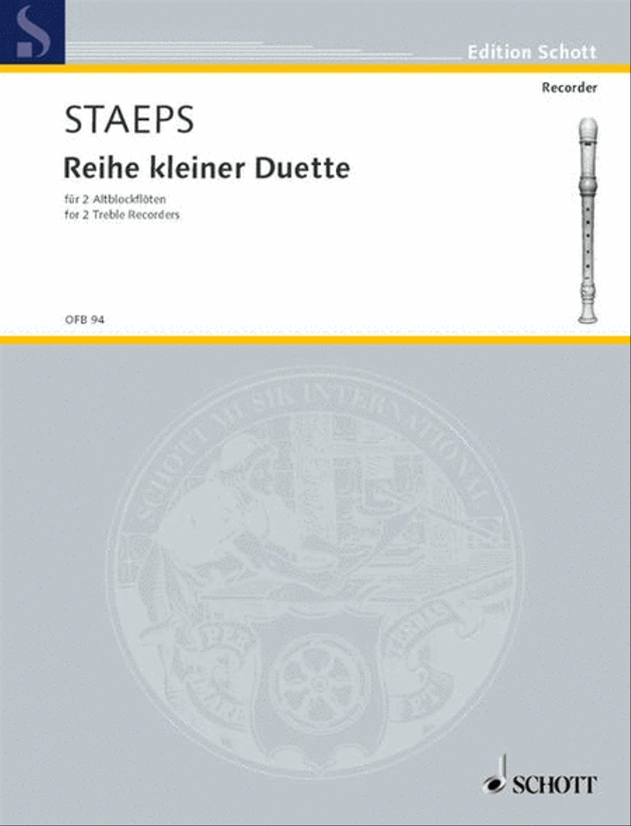 Reihe kleiner Duette Alto Recorder scores gallery preview page 1