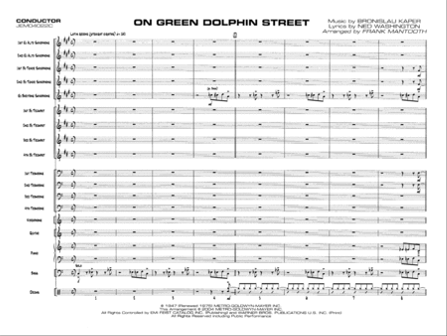 On Green Dolphin Street: Score Jazz Ensemble scores gallery preview page 3