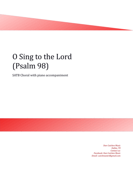 Choral - O Sing to the Lord (Psalm 98) image number null