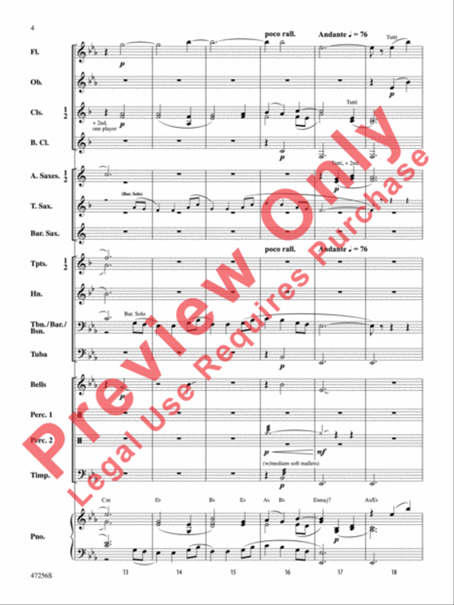 Blessed Legacy Concert Band scores gallery preview page 5
