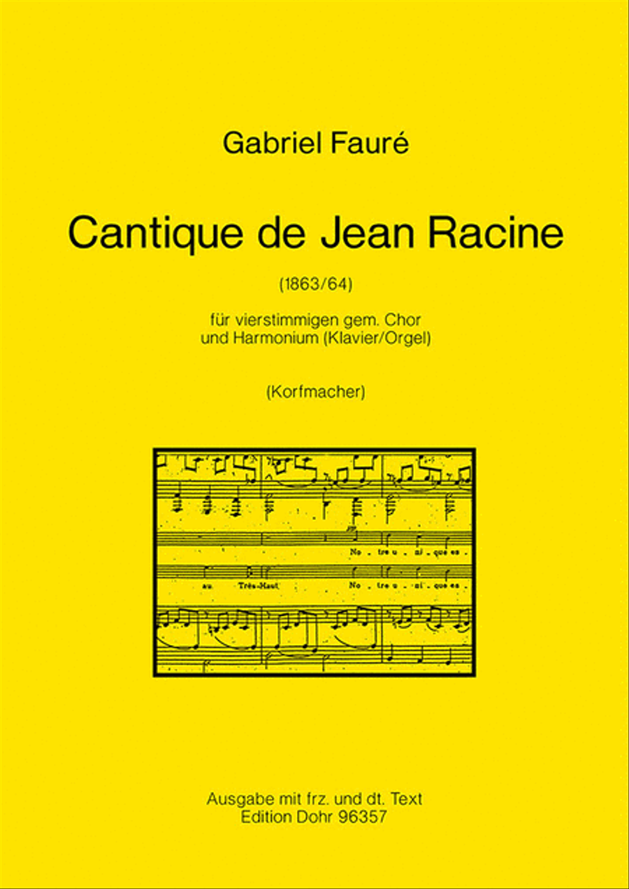 Cantique de Jean Racine für vierstimmigen gemischten Chor und Harmonium (Klavier, Orgel) op. 11 (1863/64) 4-Part scores gallery preview page 1