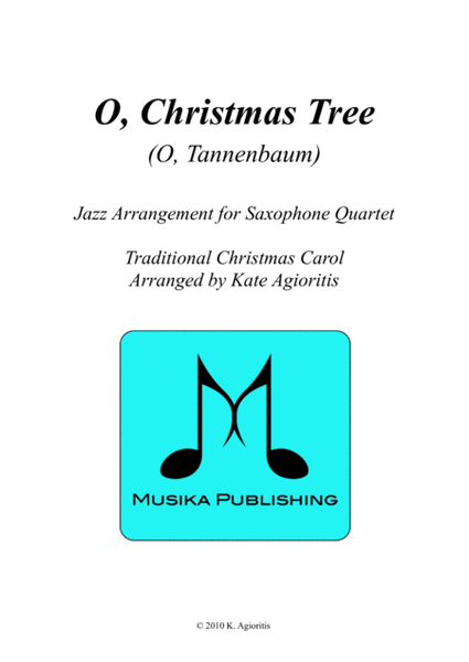 Jazz Carols Collection #5 - Saxophone Quartet (O Christmas Tree; Good King Wenceslas; We Wish You) image number null