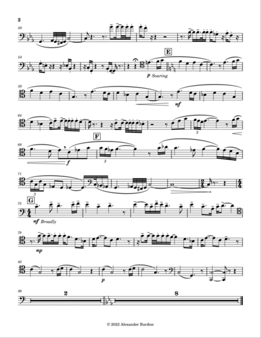 Too Much For Our Thirst (Trombone and Piano) Piano scores gallery preview page 4
