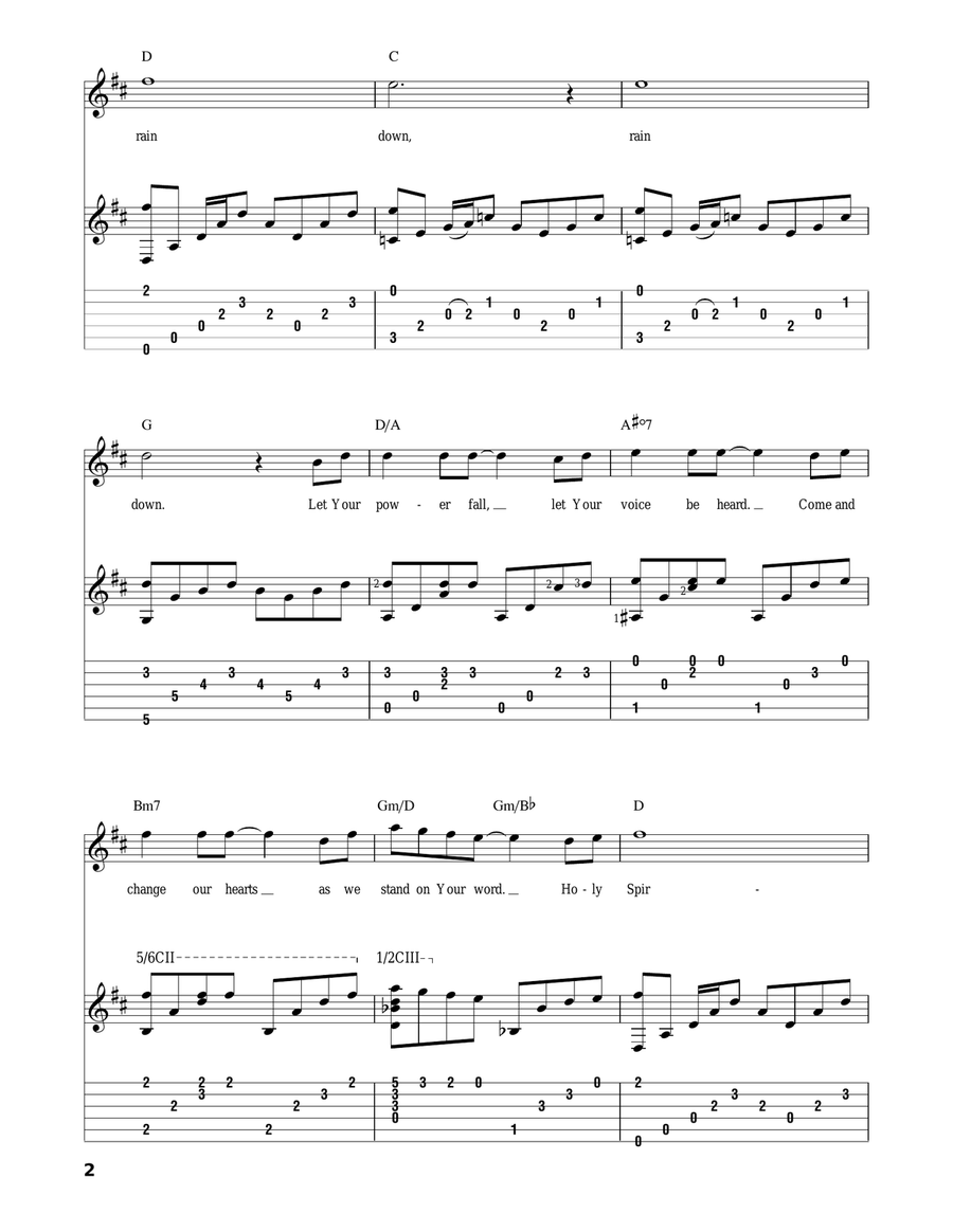 Holy Spirit Rain Down Holy Spirit Rain Down Guitar Solo scores gallery preview page 2