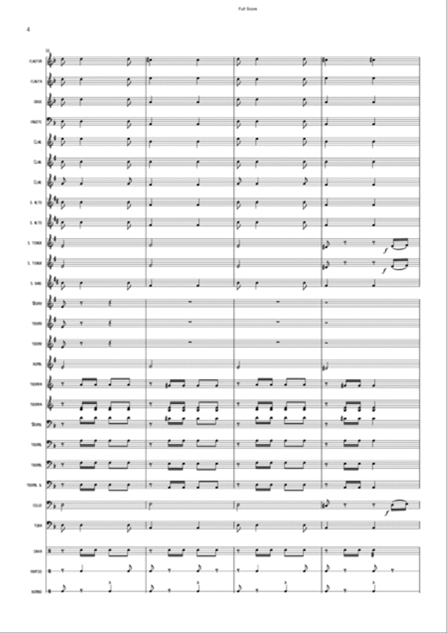 Urbano Medeiros (dobrado): arranjo para banda-sinfônica Concert Band scores gallery preview page 5